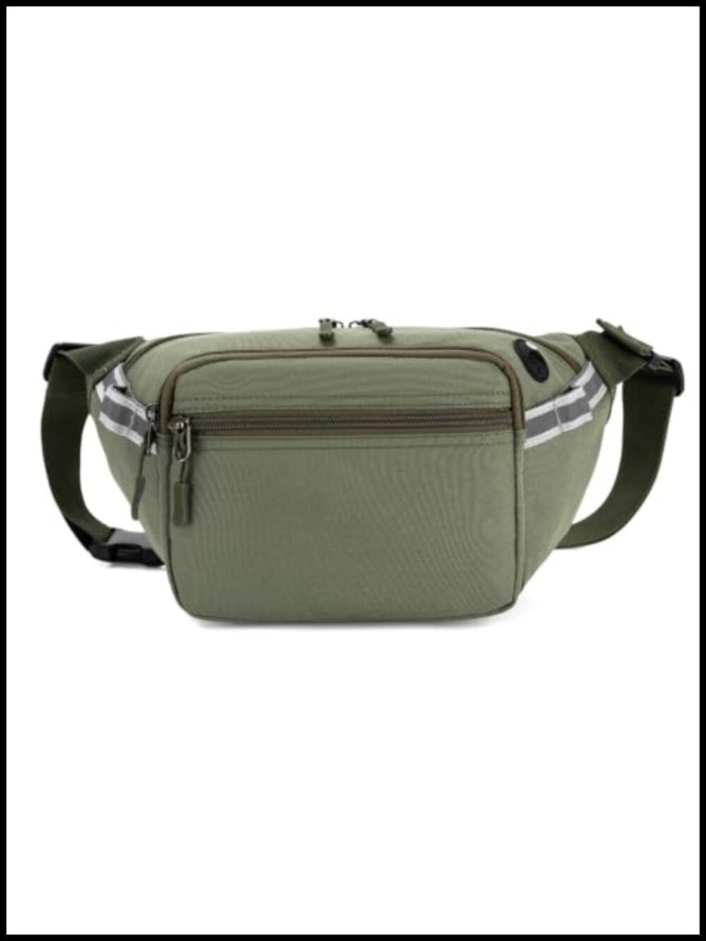 RFID Blocking Fanny Pack Crossbody Hip Waist Bag 5-Pocket Unisex